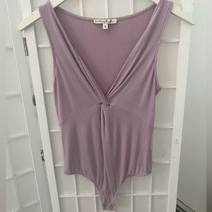 Express One Eleven lilac body suit